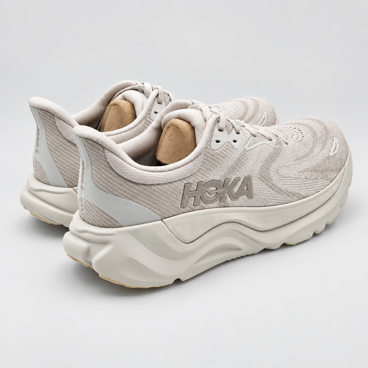 HOKA Arahi 8 Men's 9 D Grout Putty H-Frame Stability Mesh Road Running Shoes