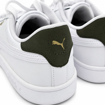 PUMA Ace Court Shoe Men's 9.5 White Green Low Gravity Casual Athletic Sneakers