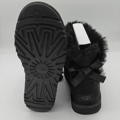 Authentic New UGG brand Women's Mini Bailey Bow II Black Soft Ankle Boots