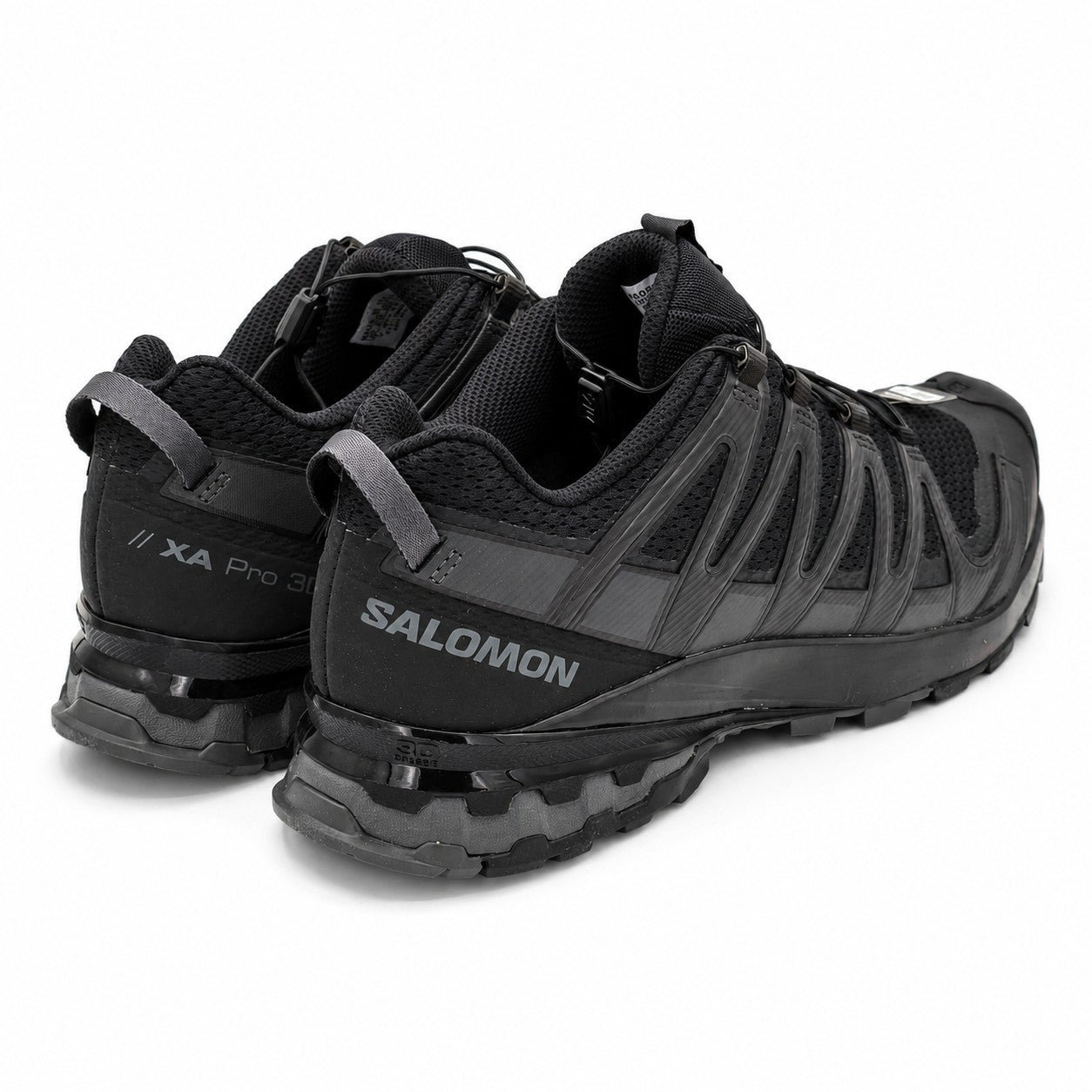 Salomon XA Pro 3D V8 Wide Men's 9.5 Black Trail Running Hiking Shoes Quicklace