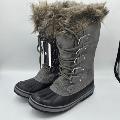 Sorel Joan of Arctic Boots Women's Waterproof Winter Snow Quarry Black Size 9