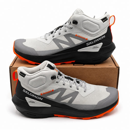 Salomon Elixir Activ Mid GTX Men's 13 Gore-Tex Hiking Boots Gray Orange L474567