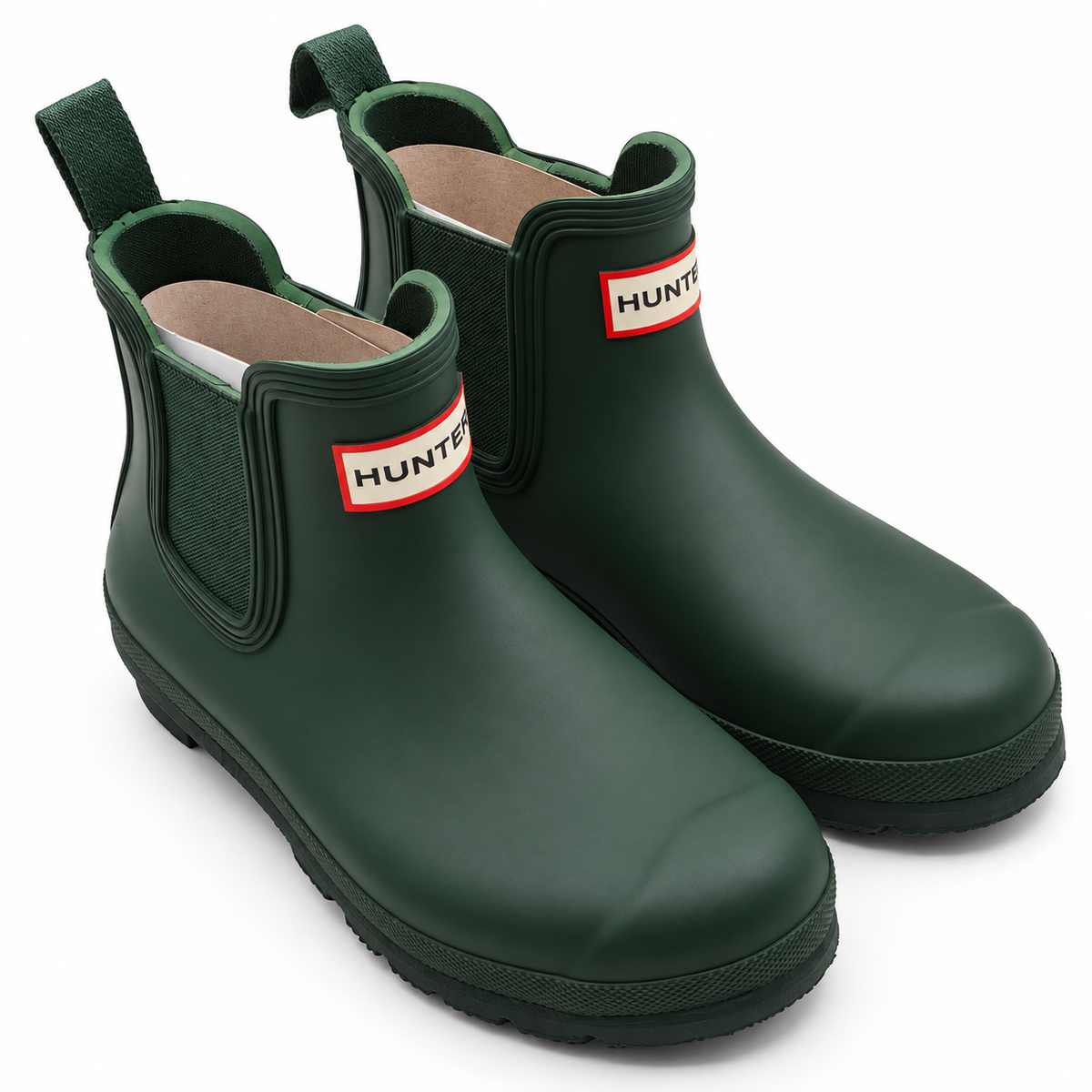 Hunter Original Chelsea Boots Womens 6 Green Waterproof Rubber WFS2078RMA Matte