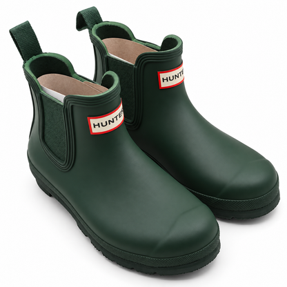Hunter Original Chelsea Boots Womens 6 Green Waterproof Rubber WFS2078RMA Matte