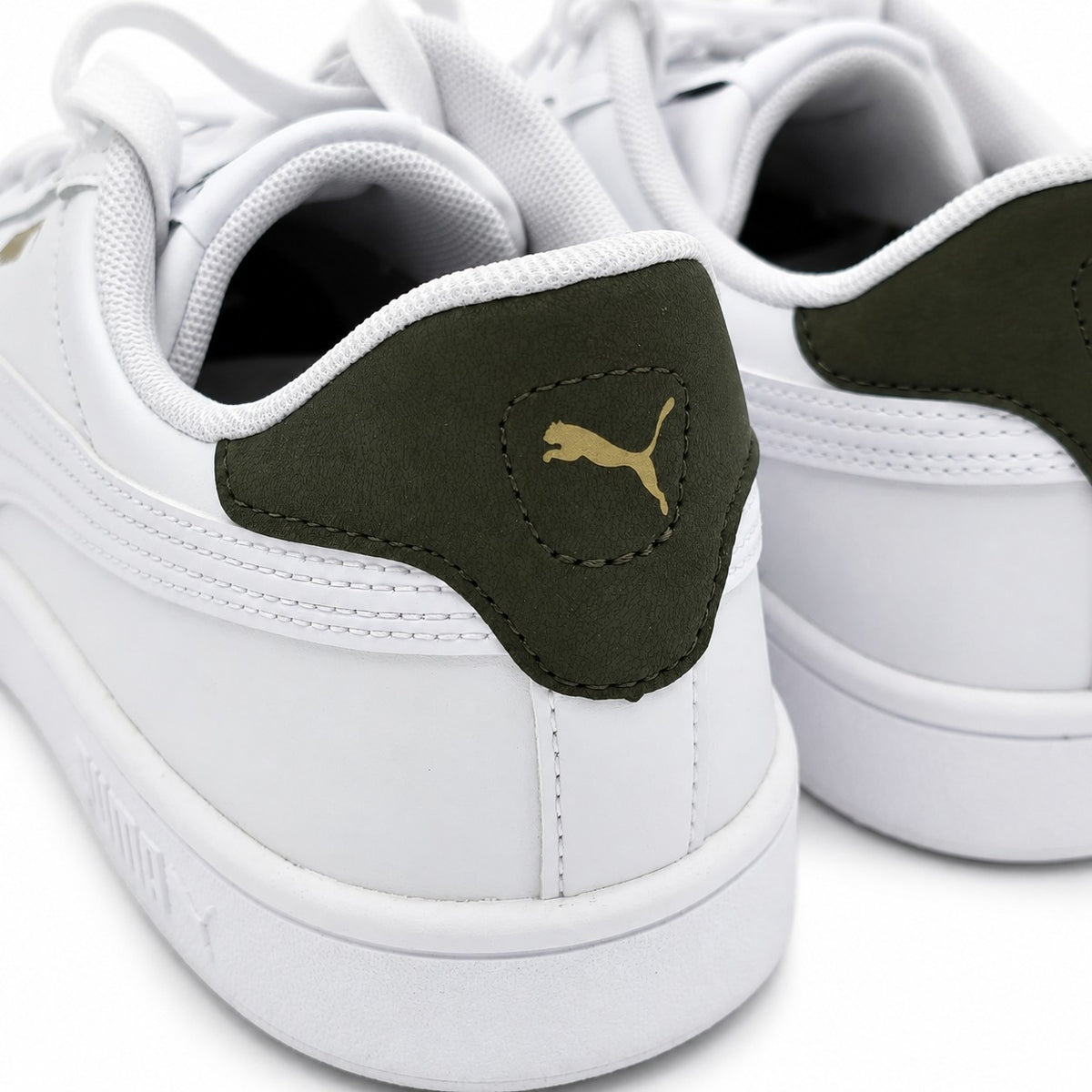 PUMA Ace Court Shoe Men's 9 White Green Low Gravity Casual Athletic Sneakers