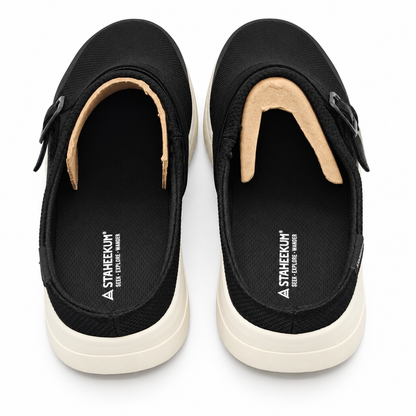 Staheekum Sneaker Clog Womens Black Mesh Buckle Slip On Comfort Mules Pick Size
