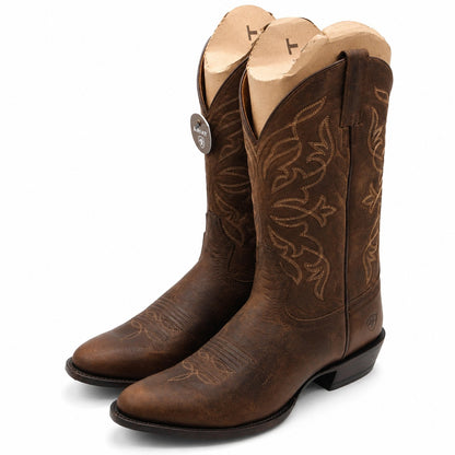 Ariat(R) Maverick Western Boots Loco Brown 10061155 ATS Almond Toe Men's 10.5D