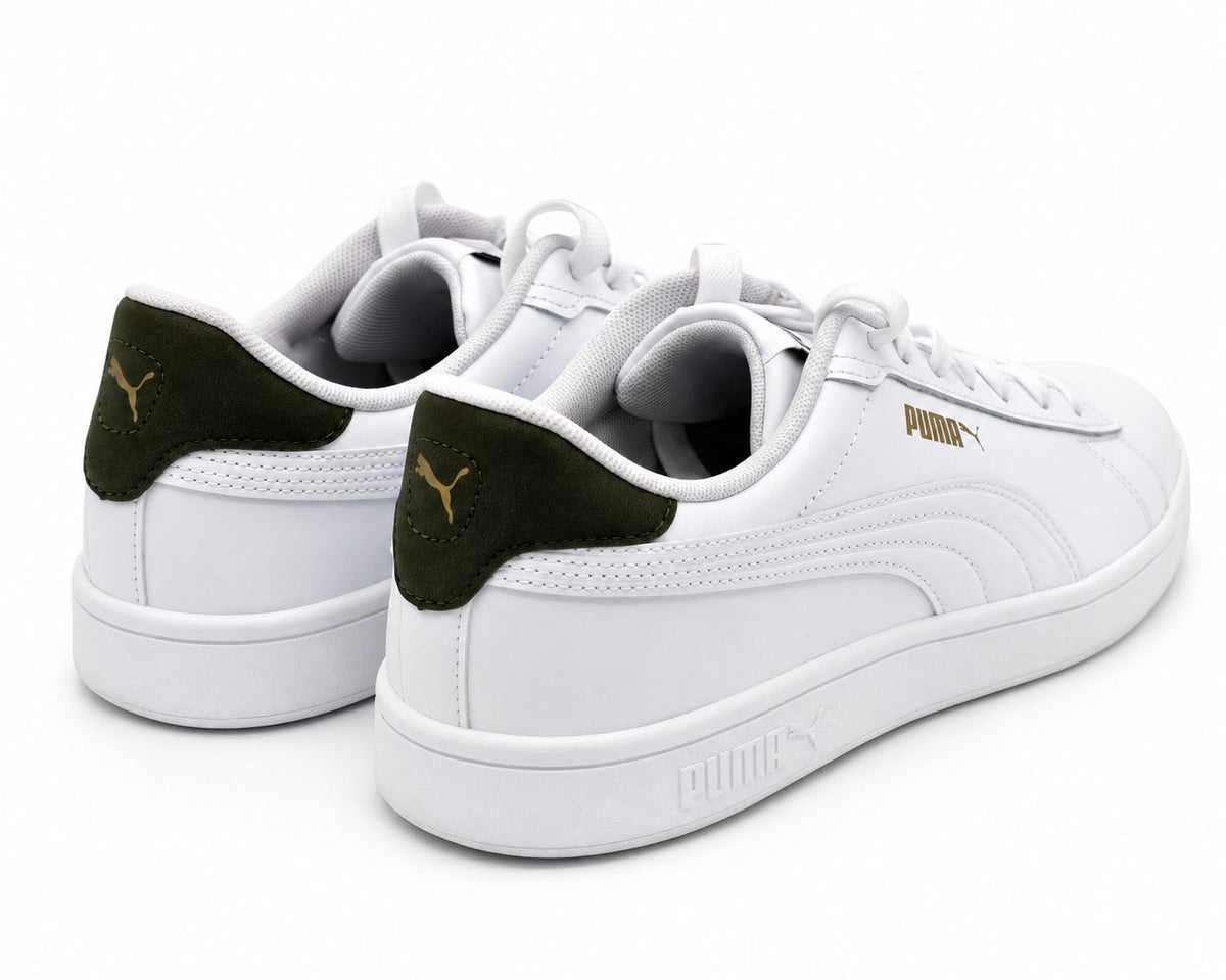 PUMA Ace Court Shoe Men's 9.5 White Green Low Gravity Casual Athletic Sneakers