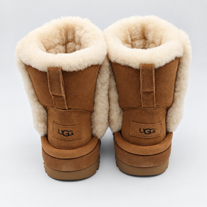 UGG Classic Chillapeak Women's Size 8 Chestnut Suede Shearling Platform Boots