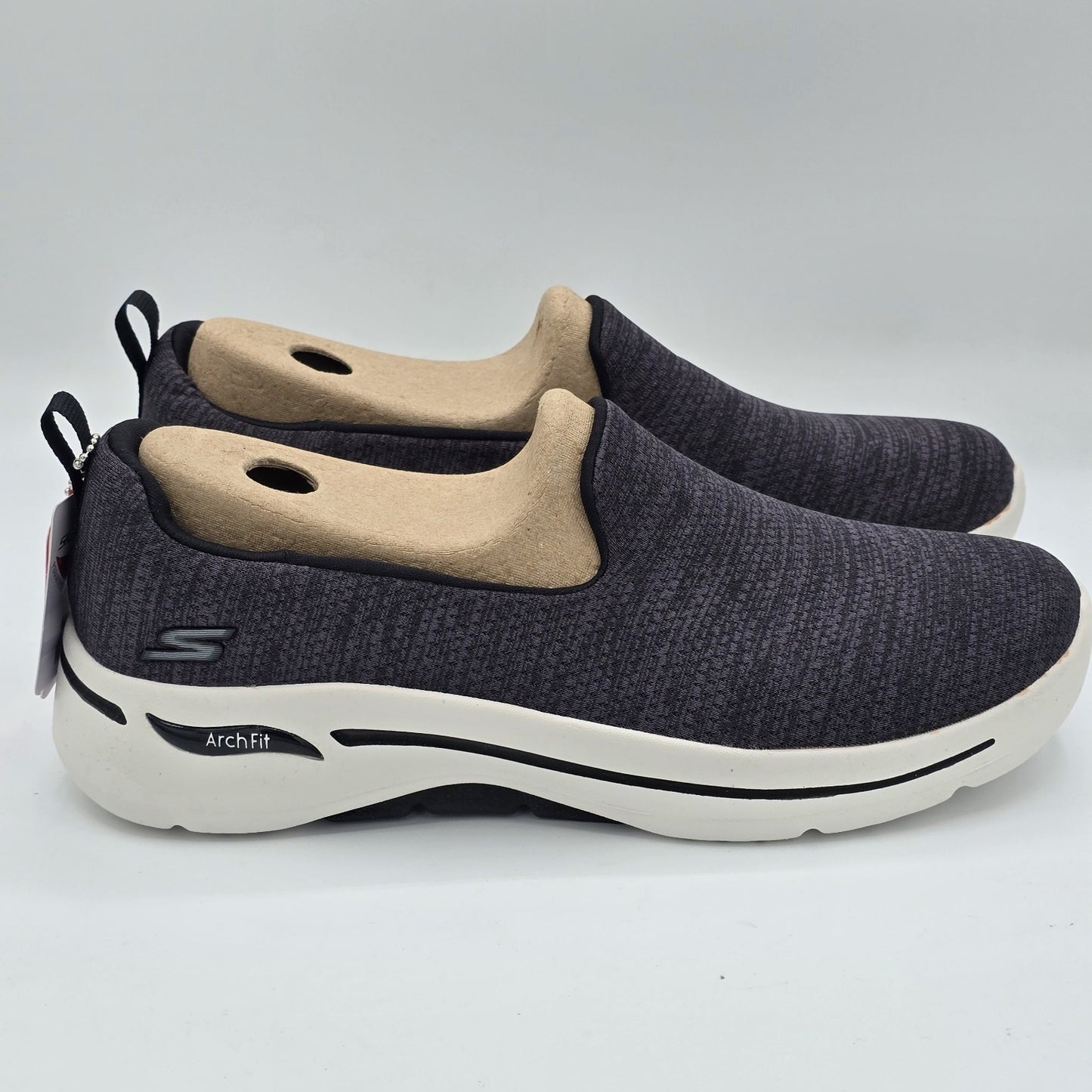 Skechers Go Walk Arch Fit Jersey Slip On Walking Shoes BKW 7.5 Wide Women's