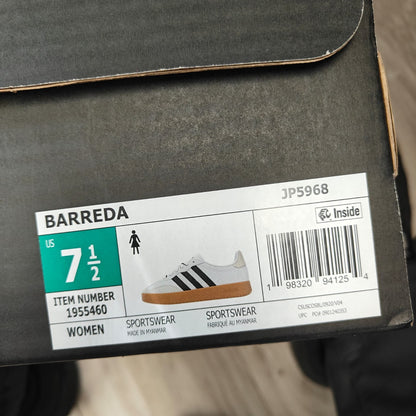 adidas Barreda Sneakers Women's Retro T-Toe Lace-Up White Black Gum Pick Size