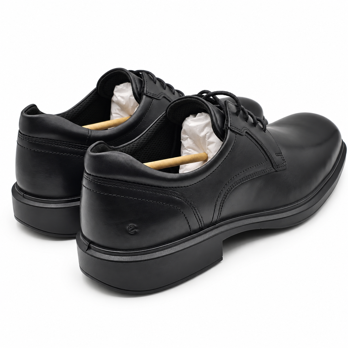ECCO Helsinki 2 Men's Black Leather Plain Toe Derby Dress Shoes Pick Size 500164