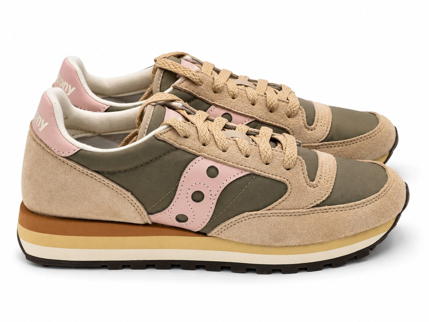 Saucony Jazz Triple Green Pink Women's 7.5 Platform Suede Sneakers S60530-58