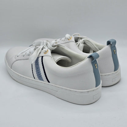 Ted Baker Bailey Icon Sneakers Women's Leather Tennis Blue White Size 11