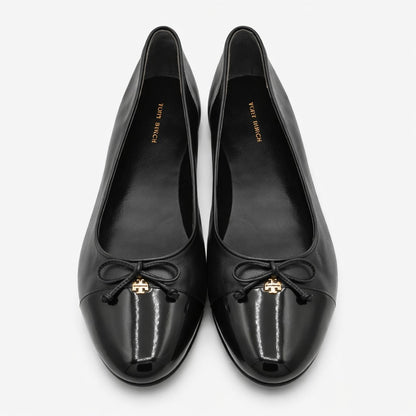 Tory Burch Cap-Toe Ballet Flats Women's Leather Designer Slip-On 10043314 Sz 11