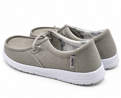 Hurley Ojai Womens 7.5 Light Gray Memory Foam Lightweight Casual Lace Up Shoes