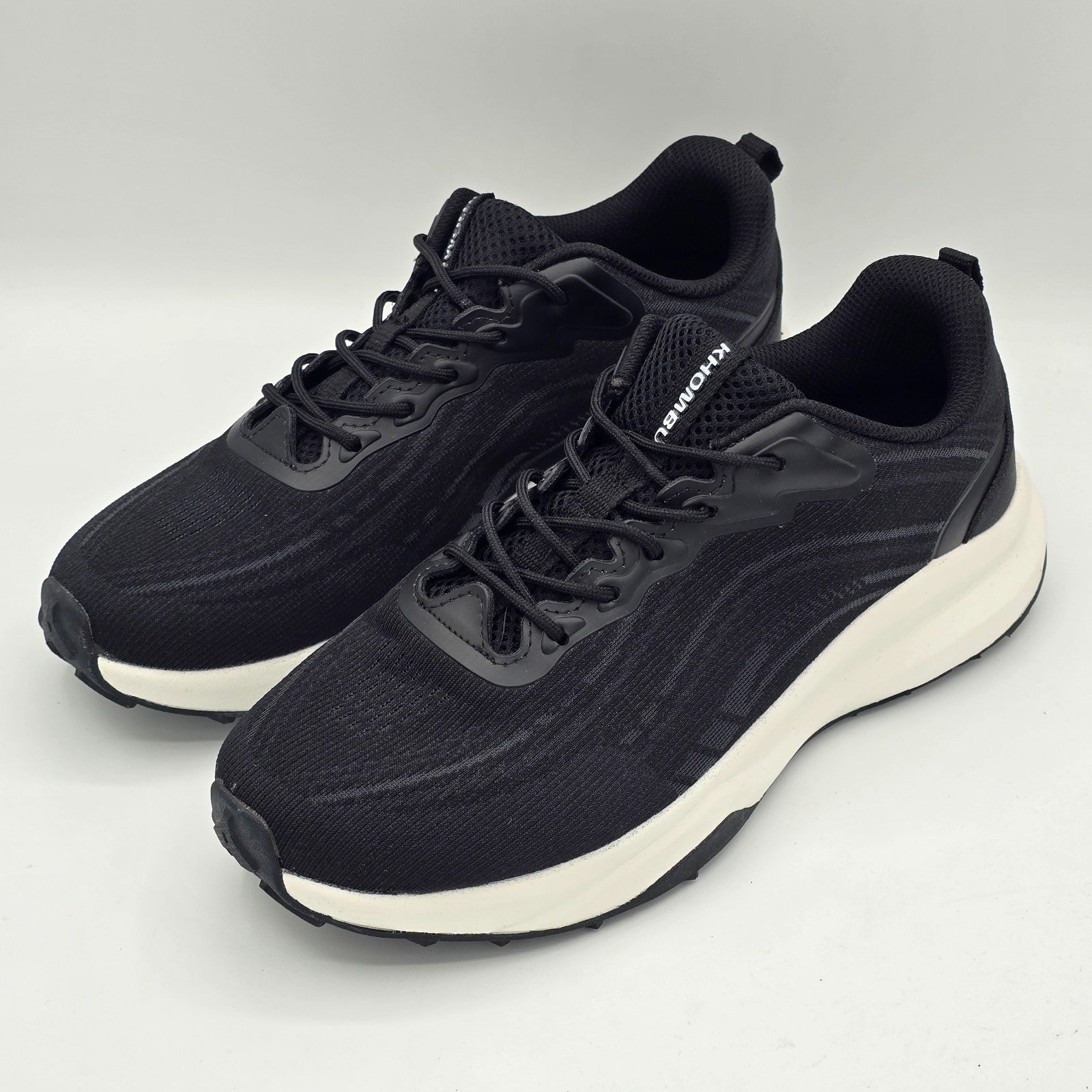 Khombu Patan Sneakers Women's Black Lightweight Athletic Memory Foam Casual Shoe