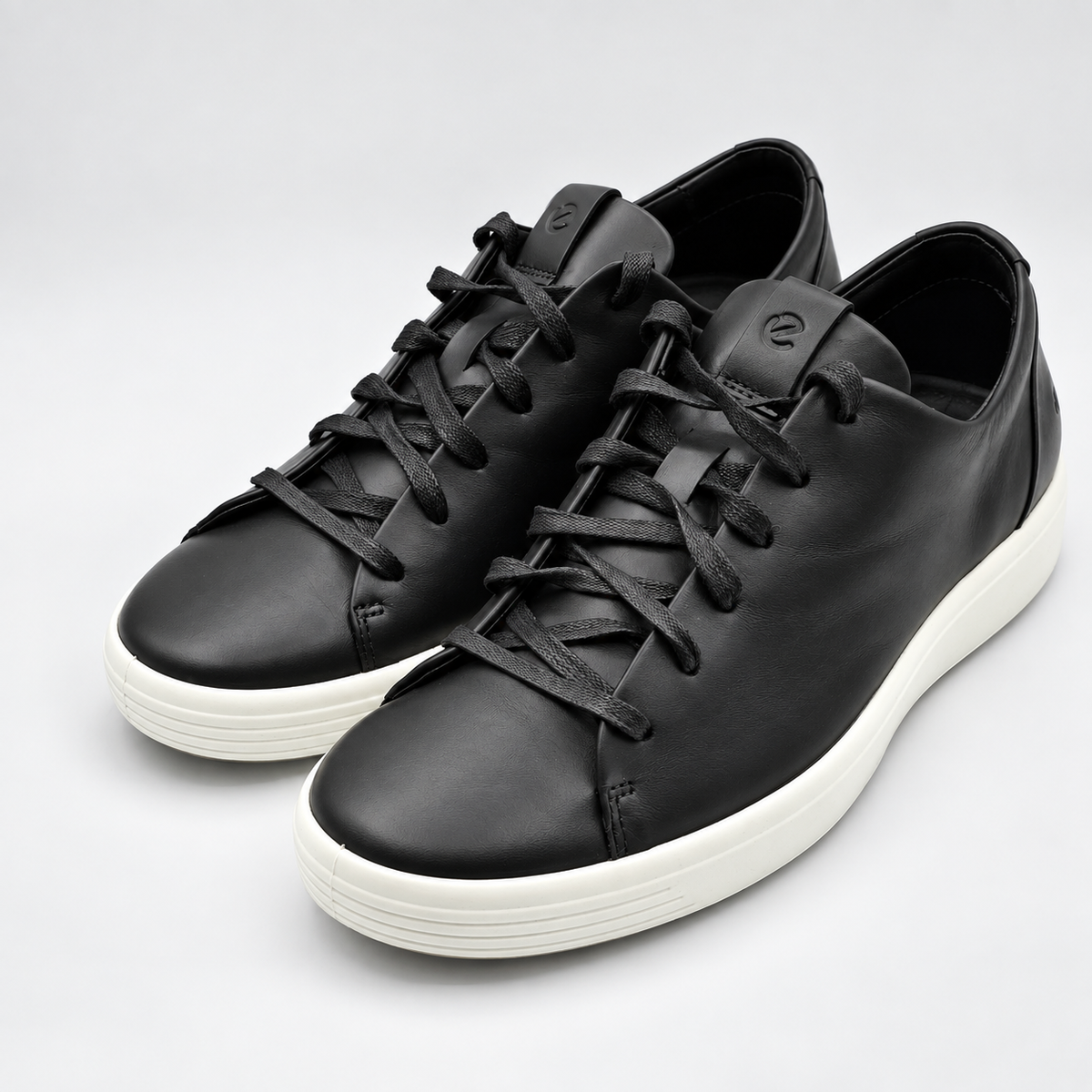ECCO Soft 7 Men's Black Leather Low Top Casual Sneakers Comfort US 9 470794