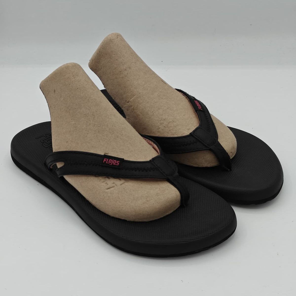 Flojos  Women's Sandals w Memory Foam Flip Flops New Black Pink Size 7