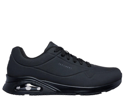 Skechers Work Relaxed Fit Uno SR Sutal Men's Black Slip-Resistant Shoes 9.5/10