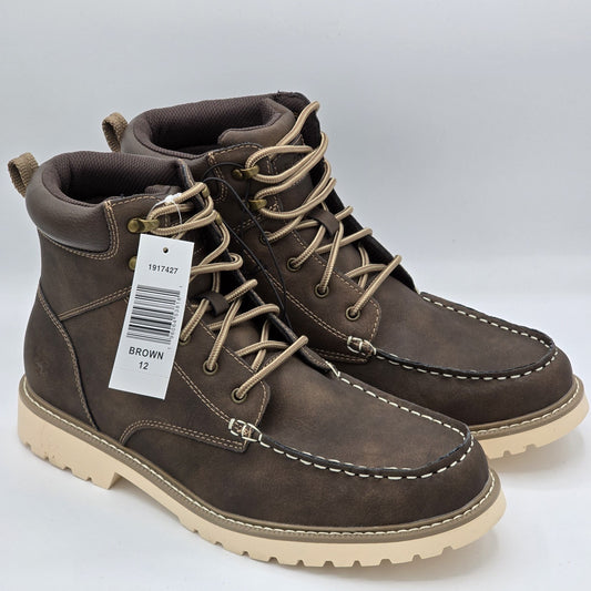 IZOD Miles Men's Chukka Boots Brown Casual Lace Up Work Ankle Style Size 12
