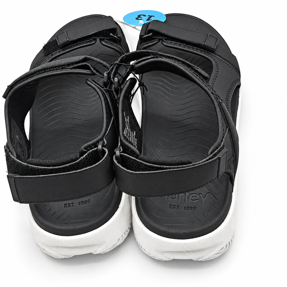 Hurley Oceanside Strap Sandals Men Black Adjustable Comfort Casual Pick Size
