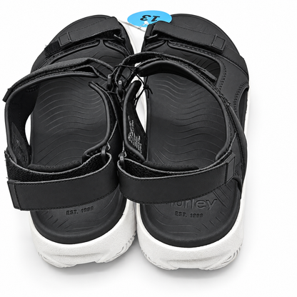 Hurley Oceanside Strap Sandals Men Black Adjustable Comfort Casual Pick Size