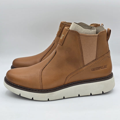CAT Chariot Chelsea Boots P311823 Women's Ashew Cajou Leather Size 8.5 US