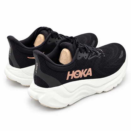 HOKA Arahi 8 Women's 8 B Black Rose Gold H-Frame Stability Road Running Shoes