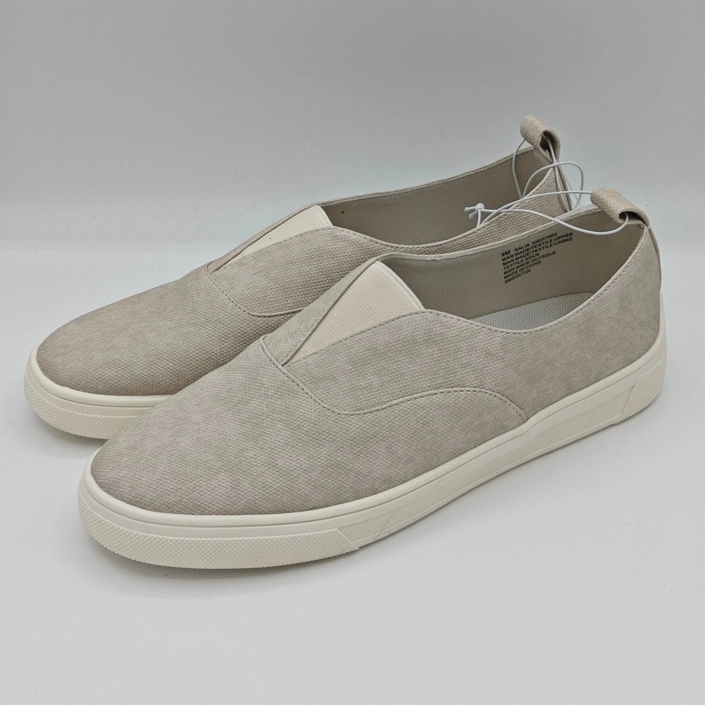 Kensie Salia Slip-On Shoes Women's Casual Comfort Knit Beige Pick Size