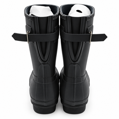 Hunter Original Back Adjustable Short Rain Boots Womens 7 Black Waterproof Matte