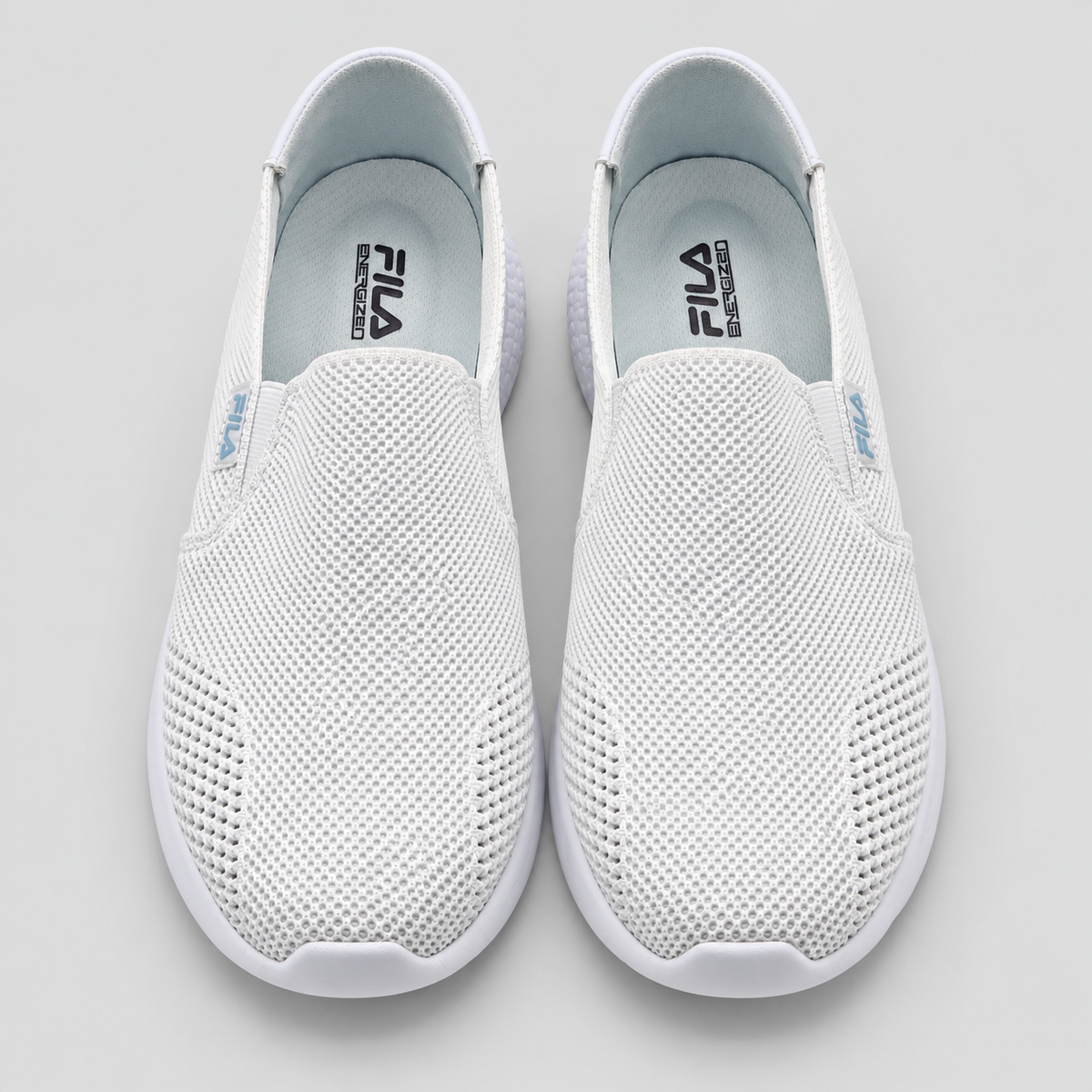 FILA Mallorca Slip On Womens Size 8.5 White Mesh FILASOFT Comfort Sneakers Shoes