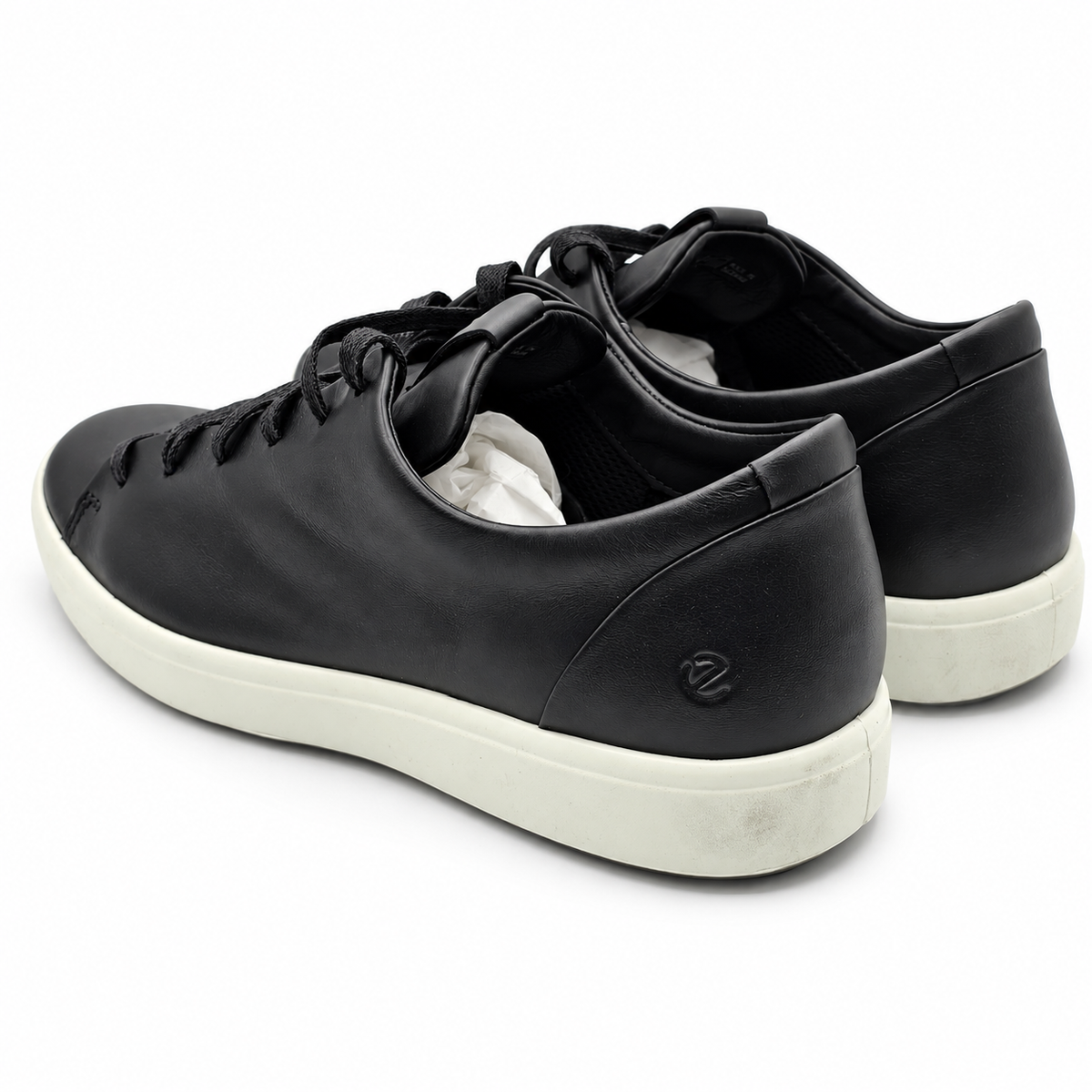 ECCO Soft 7 Men's Black Leather Low Top Casual Sneakers Comfort US 9 470794