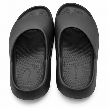 OOFOS OOahh PLUS Recovery Slide Sandals Women 9 Men 7 EU 40 Black Foam Comfort