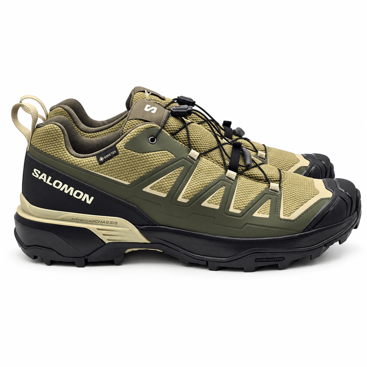 Salomon X Ultra Flare GTX Mens US 12 Olive Gore Tex Waterproof Hiking Shoes