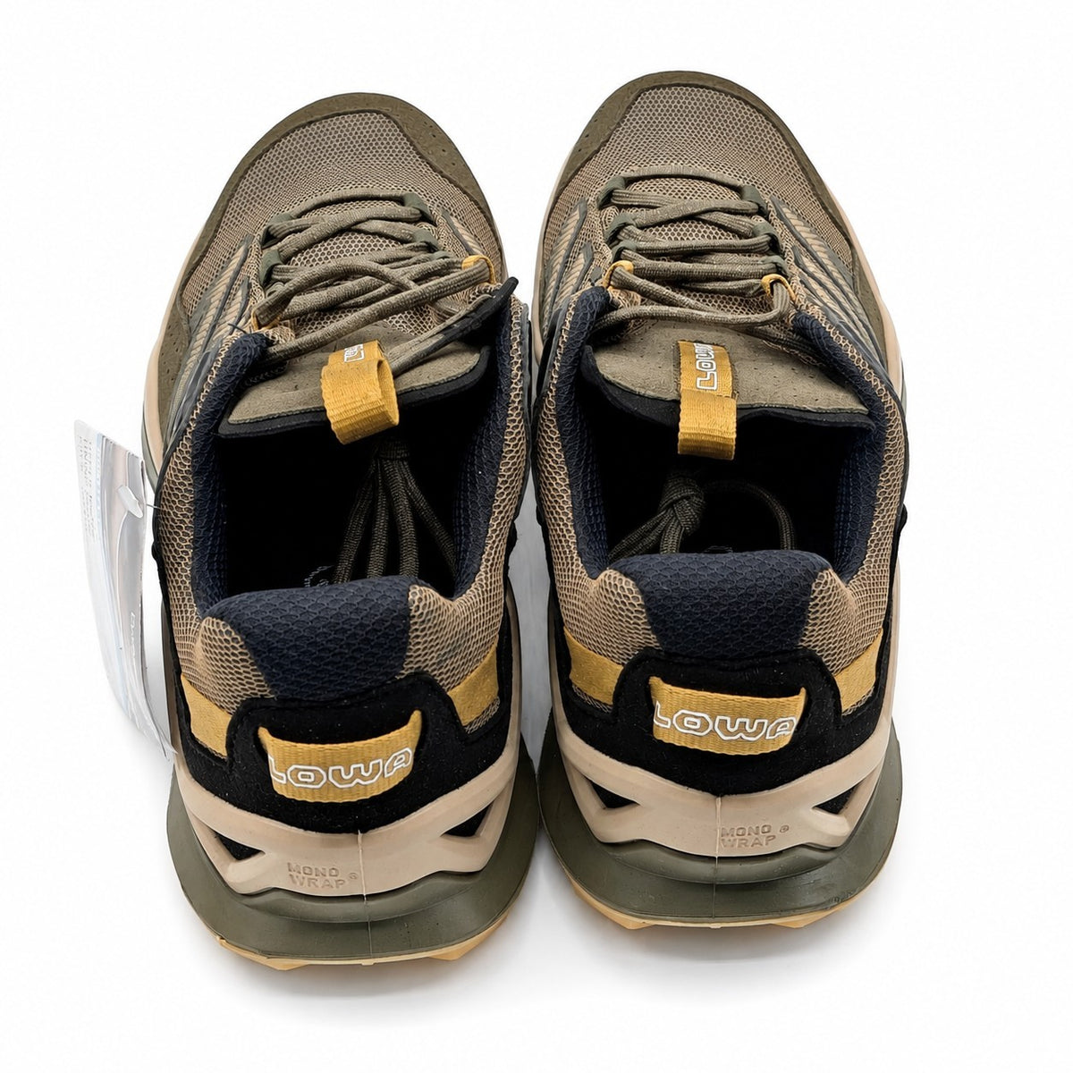 LOWA Maddox Pro Lo Men's 8.5 EU 41.5 Black Olive Fast Hiking Outdoor Trail Shoes