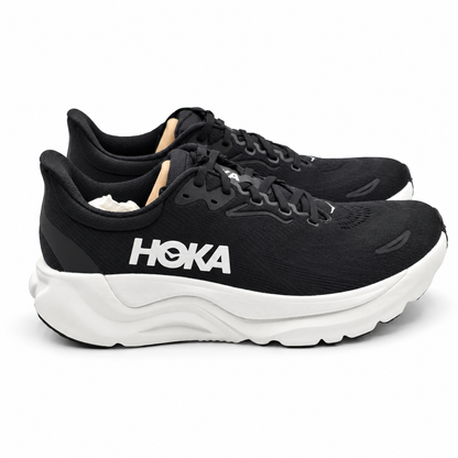 HOKA Arahi 8 Men's 8 D Black White H-Frame Stability Mesh Road Running Shoes