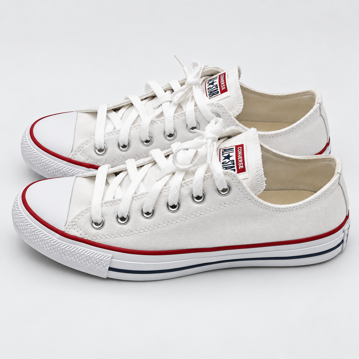 Converse Chuck Taylor All Star Men 8.5 White Low Top Canvas M7652C Shoes Retro