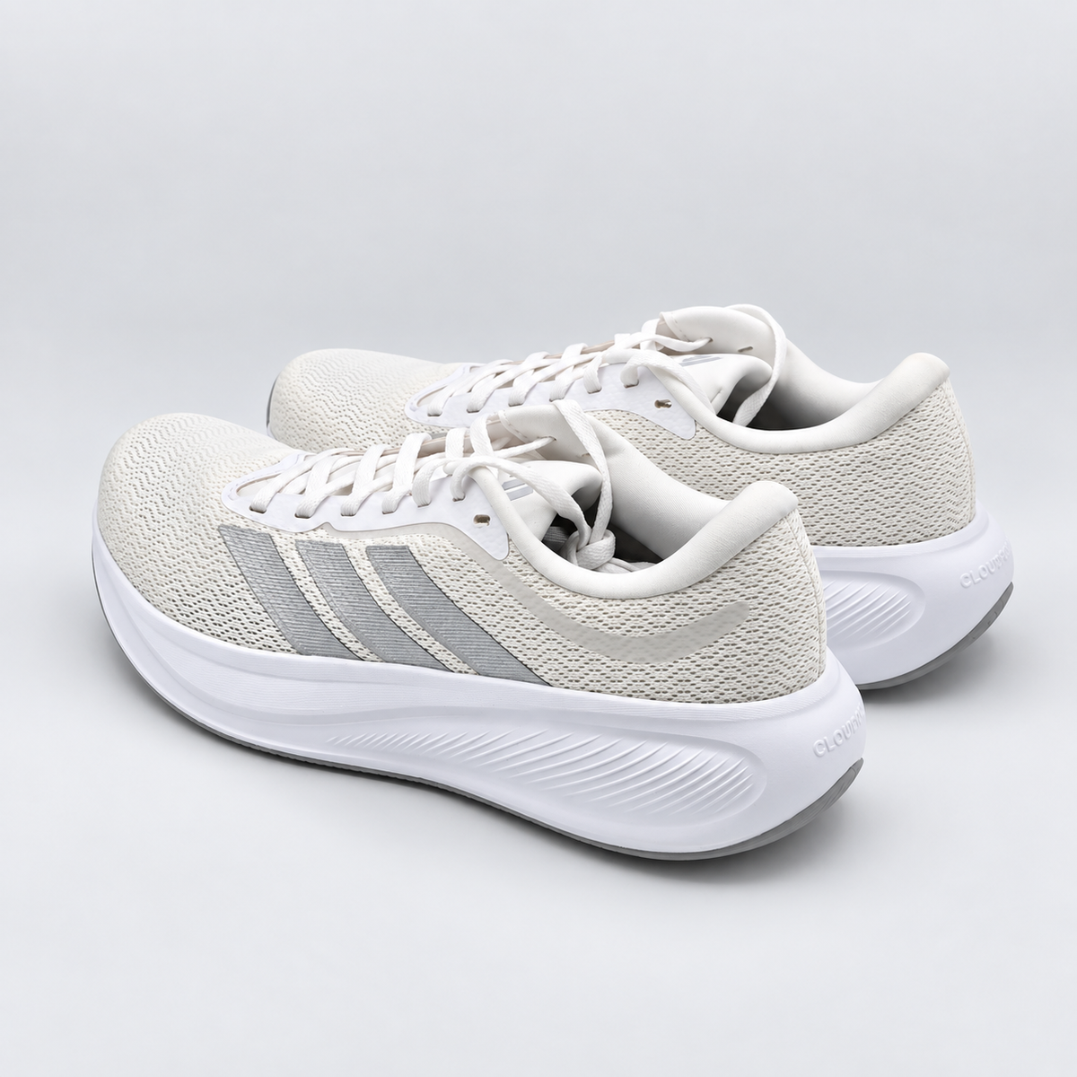 adidas Response Runner 2 Womens 8.5 White Silver Cloudfoam Running Shoes KJ1738