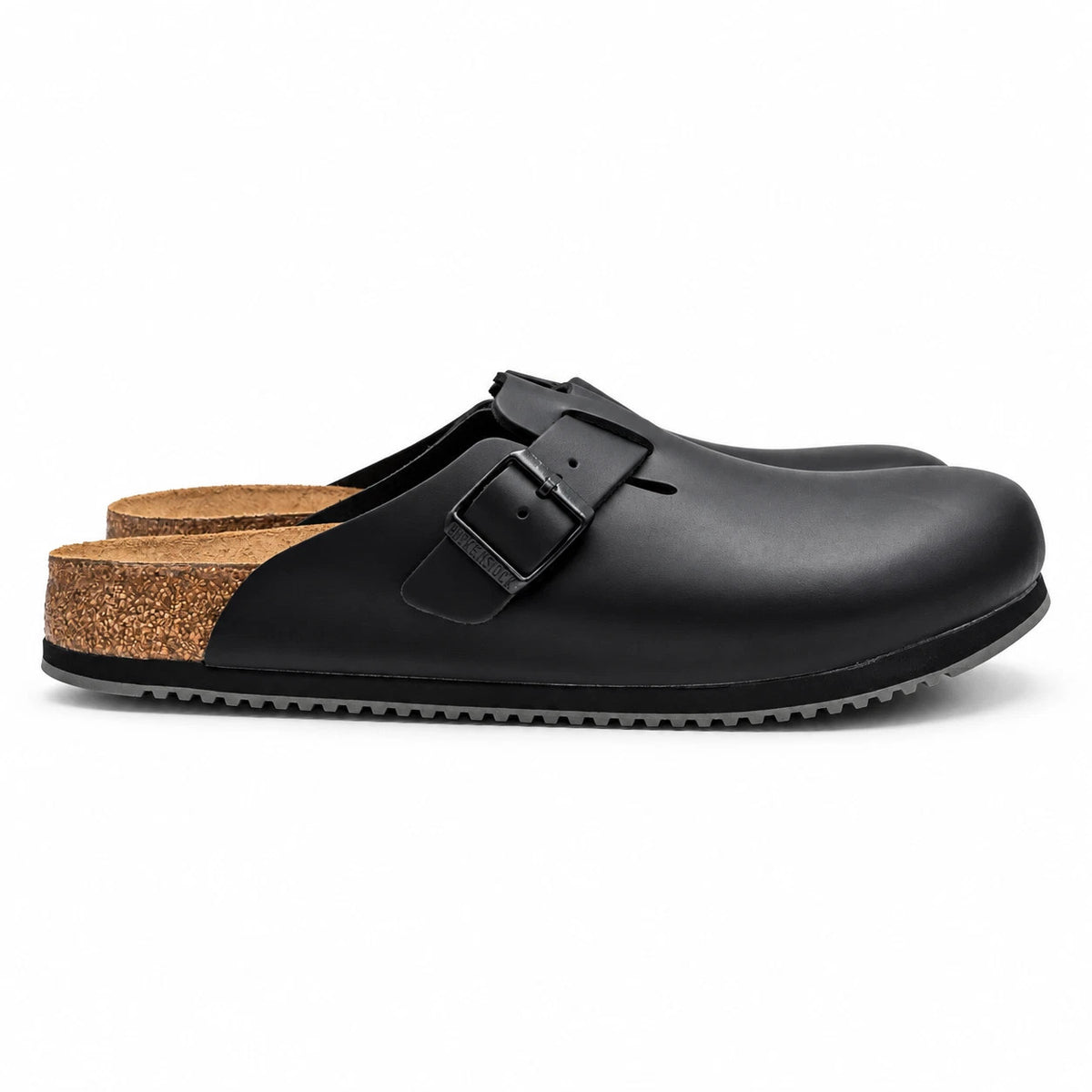 Birkenstock Boston Super Grip Clogs Women 9 Men 7 EU 40 Black Narrow Leather
