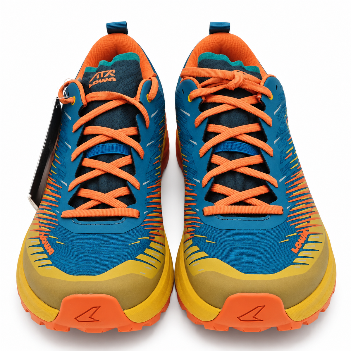 LOWA Amplux Men's US 11.5 Rust Petrol Trail Running Hiking Shoes 310695-4474