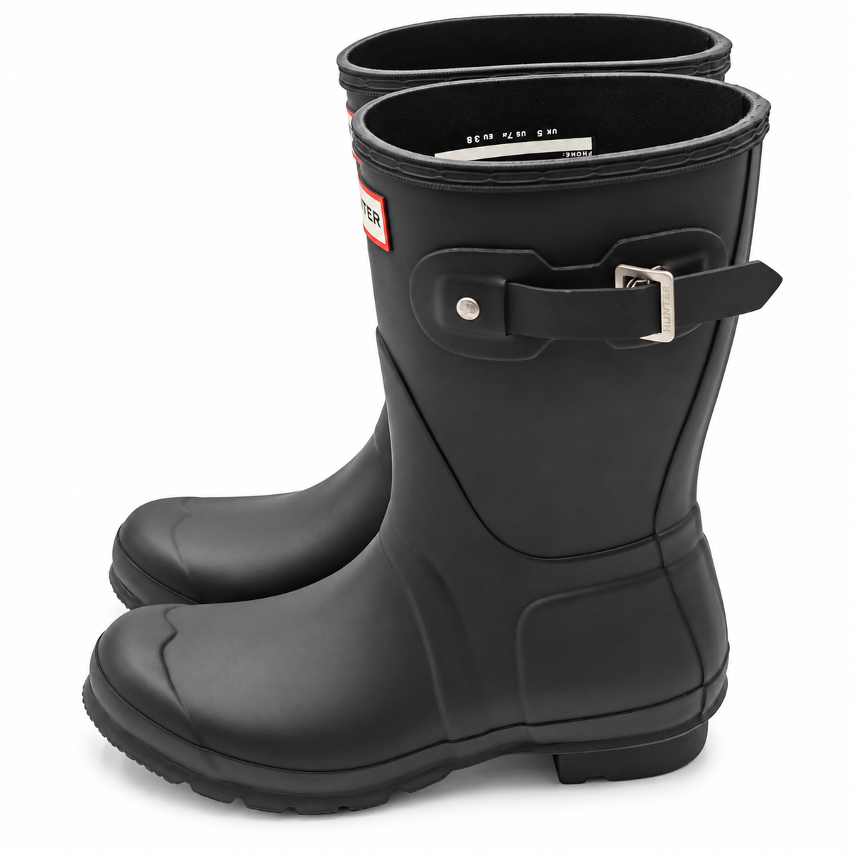 Hunter Original Short-O Rain Boots Womens 9 Black Waterproof HWS1000RMA-O Matte
