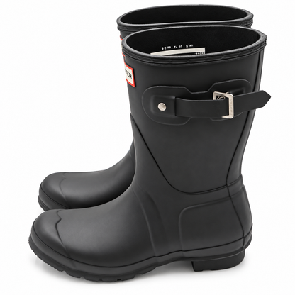 Hunter Original Short-O Rain Boots Womens 9 Black Waterproof HWS1000RMA-O Matte