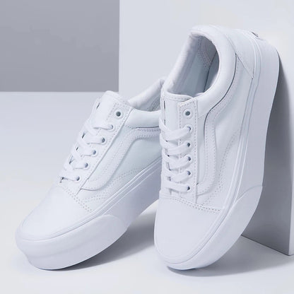 Vans Old Skool Platform Sneakers True White VN0A3B3UW00 Women's 6.5 Men's 5