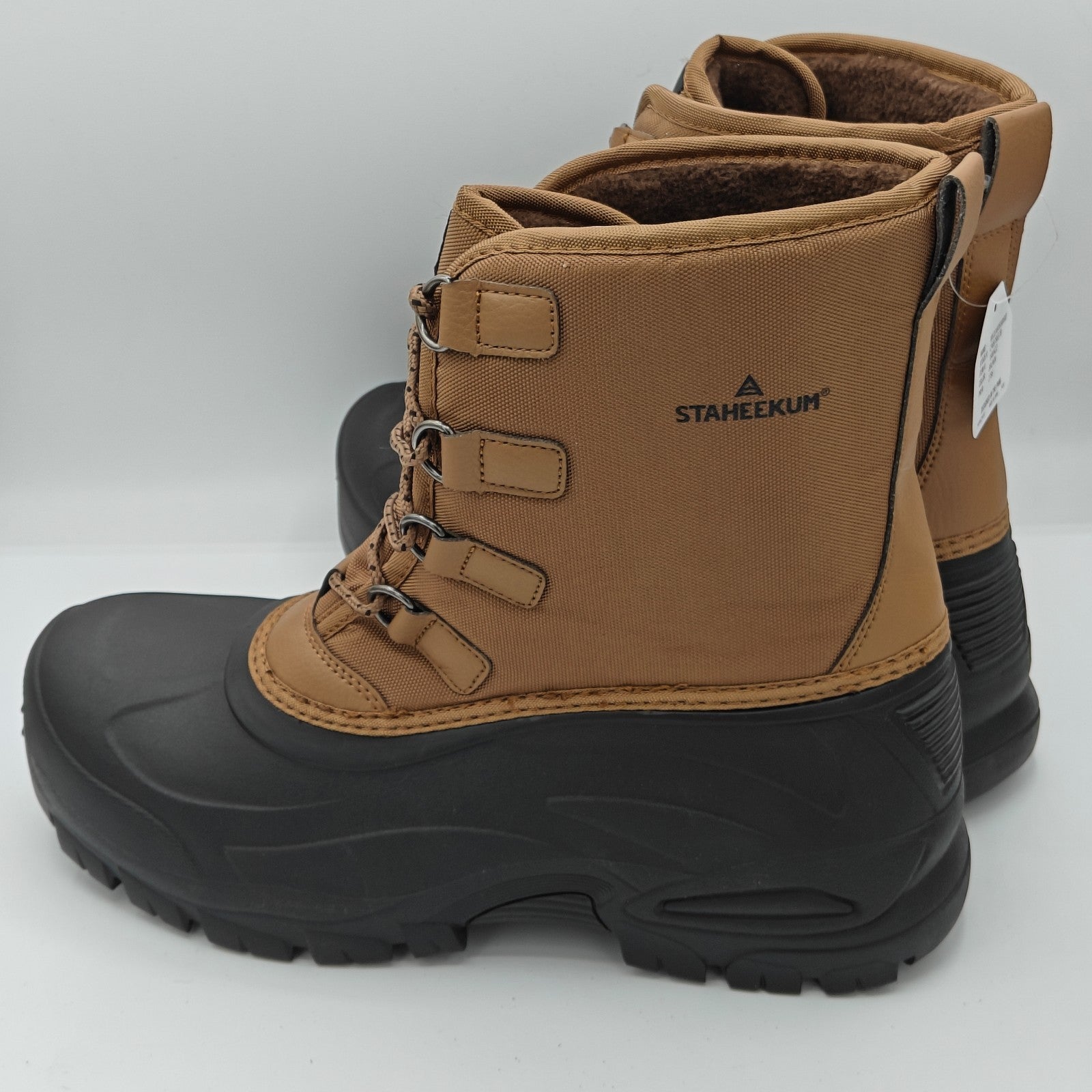 Staheekum Men's "Snow Boot" Rated -20 Degrees Waterproof Rubber Shell (Brown)