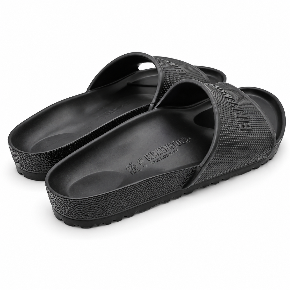 Birkenstock Barbados EVA Slides Men US 9 Women 11 EU 42 Black Sandals 1015398