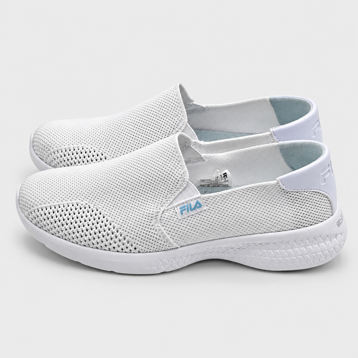FILA Mallorca Slip On Womens Size 8.5 White Mesh FILASOFT Comfort Sneakers Shoes