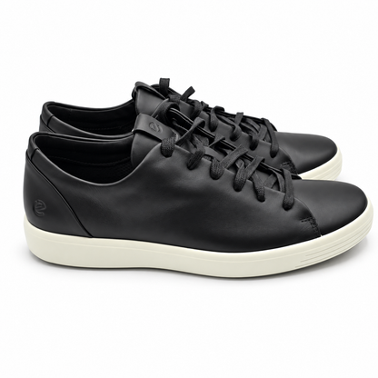 ECCO Soft 7 Men's Black Leather Low Top Casual Sneakers Comfort US 9 470794