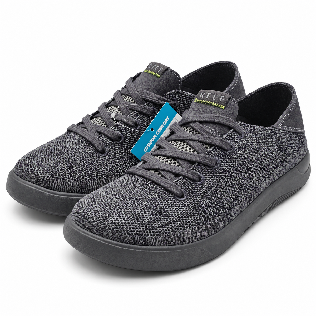 REEF Swellsole Neptune Mens Sneakers Raven Gray Memory Foam CJ6018 Pick Size