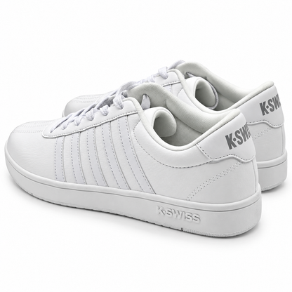 K-Swiss Court Open Stripes Womens White Low Top Lace Up Sneakers Pick Size